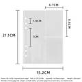 A5 size photo card binder pages with 4-pocket layout and clear plastic storage pockets - A5 3-inch Four Grid Inner Pages 10 Sheets