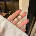 French Vintage Rounded Square Cream Studs