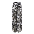 Dreiteiliges Bikini-Set mit transparenten Strandhosen mit hoher Taille und Zebramuster - S / Zebrahose