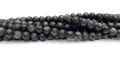 Cordons de perles rondes en pierre naturelle grise pour la fabrication de bijoux DIY - 4mm (Environ 90 Pcs) / Labradorite