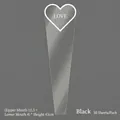 Black heart printed transparent flower packaging bag with Love text, 50 pcs per pack - Heart Single Bag-Black / 50Pcs/Bag