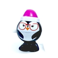 Wind-up penguin toy with pink Santa hat and red glasses for Christmas gifts - Wind-up 3 Series Christmas Penguin