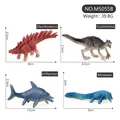Set de 4 figuras de dinosaurios realistas incluyendo modelos Spinosaurus y Mosasaurus - Estilo Kentrosaurus Suchomimus Ictiosaurio Mosasaurio (5055b)