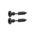 Detail view of black stainless steel screw stud earrings with realistic thread pattern - Single Piece / Black