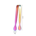Pinza para hielo de acero inoxidable arcoíris pinza para azúcar barra cocina 11cm 18g - Estilo Pulido Liso / Arcoíris