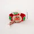 Christmas gingerbread man curtain buckle decoration featuring a chef hat and scarf - Gingerbread Man White Hat