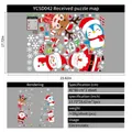 Christmas window stickers featuring Santa, reindeer and snowman for glass decoration - Style YCSD042 (45*60cm)
