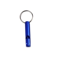 Blue aluminum alloy emergency whistle with metal key ring for survival training - Dark Blue