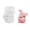 Moule en silicone nain de Pâques pour bougies DIY avec signe Happy Easter de 8cm - Gnome tenant un panneau de Pâques