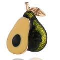 Creative avocado enamel brooch with gold-plated alloy and green drip oil finish - Avocado B07901