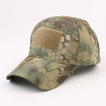 Tactical camouflage baseball cap with python pattern and front velcro patch area - One Size / Mandrake