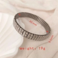 Bracciale elastico argento con maglie incise a cuore e cinturino in acciaio da 9,5 mm - J004-1 Argento Texture Cuore