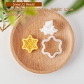 Snowflake cookie cutter set with spring stamp for Christmas fondant baking tools - Snowflake Q