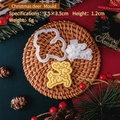 Christmas deer cookie cutter set with white plastic mold and finished reindeer biscuit - E3031-Reindeer