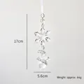Transparante acryl kersthanger met sneeuwpop en sneeuwvlok decoratie, 17cm lang - Sneeuwvlokketting B