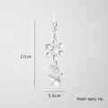 Transparent acrylic Christmas snowman and snowflake pendant decoration, 17cm length - Snowflake String B