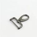 Gunmetal swivel lobster clasp with wide D-ring for handbag shoulder strap hardware - Inner Diameter 3.2cm / Gunmetal