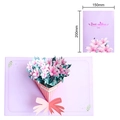 Carte de fête des mères 3D faite main avec bouquet de lys roses et Best Wishes - Bouquet de Lys Bronzant