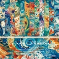 Celadon Phoenix 6x6 inch paper pad with 24 sheets of 160gsm acid-free scrapbooking paper - R2451 24 Sheets