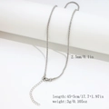 Silver stainless steel twist chain necklace 2.5mm width with 45+5cm length spec - 2.5mm Granular Textured Chain - Silver