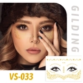 Golden heart freckle face tattoo stickers VS-033 for party and rave makeup - VS033 (Gold Heart Butterfly)