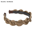 Braided headband wig in Brunette Ash Blonde finish with high top anti-slip design - Brunette / Ash Blonde