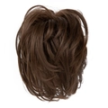 Messy bun hair piece in deep brown synthetic fiber for a natural voluminous look - Light Brown