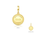 S925 sterling silver gold coin pendant with Make It Happen and Dream It engraving - 11:11 Engraved Style (A Style) / 925 Silver / Gold