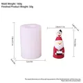 DIY silicone mold for Santa Claus and cat cake toppers, translucent white finish - Cat Santa Claus