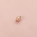 Vista detallada del cierre magnético de oro rosa de 8mm para joyería DIY - Imán redondo / Oro rosa