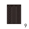 Nail art airbrush stencil stickers featuring diverse geometric lines and wave patterns - Pattern Nine