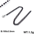 Bracciale fatto a mano in stile boho con pietre scure e chiusura a moschettone in argento - Stile Perline Cilindriche Rosso Scuro (KB130353-Z)