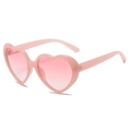 Cute pink translucent heart shaped polarized sunglasses with pink gradient lenses - Pink Frame Gradient Pink Polarized