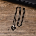 Rhombus Hollow Style (PN-1847) / Pendant + 60cm Chain / Black