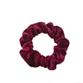 Elegant wine red velvet scrunchie for women with high elasticity and soft texture - Dark Red