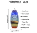 Chakra stone pendant with amethyst and lapis lazuli measuring 42mm by 19mm - 19X42mm Bullet Bead Pendant