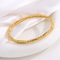 【153】gold Scratched Teardrop Bracelet