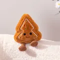 Gingerbread man style Christmas tree plush toy with soft brown fur and frosting details - Christmas Tree / 11cm