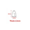 Polished silver stainless steel heart padlock pendant with size dimensions 19mm x 12mm - Polished Curved Lock Pendant 12x19mm / Steel