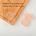 3D acrylic snowman cookie stamper for Christmas baking with detailed size dimensions - Snowman - Stamp