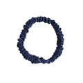 Deep blue 22 momme mulberry silk scrunchie with a sleek satin finish and elegant folds - XS Extra Small / Navy Blue