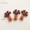 Set of 3 handmade brown wool felt reindeer ornaments for Christmas tree DIY decor - No.2 Pack of 3-Brown Reindeer