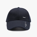 Donkerblauwe sportieve honkbalpet met witte zijpatch en bedrukte klepafwerking - Verstelbaar / Marineblauw