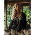 S Black Embroidery Style