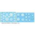 Weihnachts-Schneeflocken-Fensteraufkleber Set, 20x30cm Layout mit 27 weißen Statik-Decals - Schneeflocke Stil 14