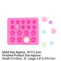 Stampo in silicone a zampa di gatto rosa per fai-da-te con campioni colorati - Stile 3 Set Da 20 Pezzi Con Stampa Di Zampa Di Gatto / Rosa
