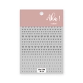 Grey heart and star nail art stickers in pink packaging, model Aha! 084 84-04 - Heart & Star Mix / Silver
