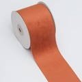 Burnt orange velvet ribbon roll for DIY crafts, gift wrapping and holiday decor - 6cm Wide * 5 Yards Long / Orange
