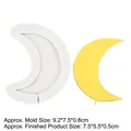 Stampo in silicone a forma di luna per dolci e resina con dimensioni del prodotto - Stile Luna Liscia / Grigio