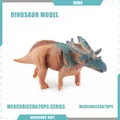 Detailed Mercuriceratops dinosaur figurine in orange-brown and blue-grey colors - Mercuriceratops (BL-5270)